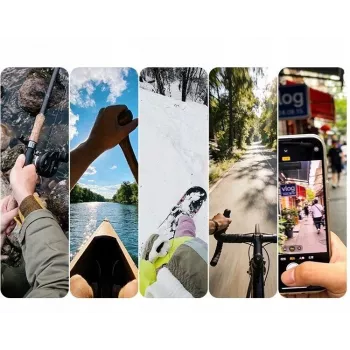ULANZI ZJ09 Magnētiskais kakla stiprinājums darbības kamerām - 360° rotācija, Hands-Free POV, elastīga silikona siksna, saderīgs ar GoPro/DJI/Insta360