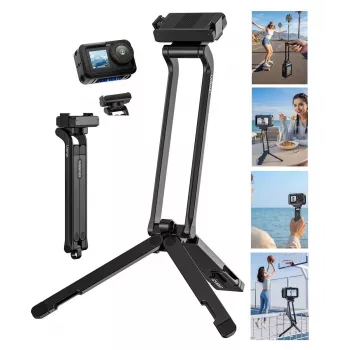 ULANZI MA70 magnētiskais mini statīvs un rokturis DJI Osmo Action 3/4/5 Pro, GoPro, Insta360, viedtālruņiem - melns