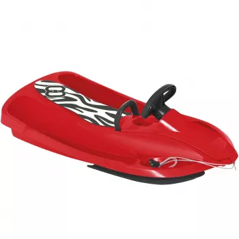 Hamax Sno Zebra Red/Black Nartosans sniega ragavas ar stūri un rokas bremzi