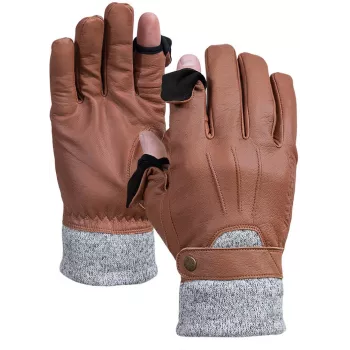 Vallerret 20UBX-BR-XL Profesionāli ziemas fotogrāfijas cimdi, Brūns, XL