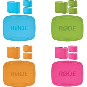 Rode COLORS1 Mikrofona identifikācijas komplekts – krāsu kodēti vēja aizsargi, gredzeni un kabeļu birku komplekts Wireless GO un Lavalier sistēmām