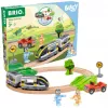 RAVENSBURGER World Bluey vilciena komplekts | Koka rotaļu vilciens ar Bluey un Bingo figūrām | 3 daļas | FSC sertificēts | Saderīgs ar BRIO World