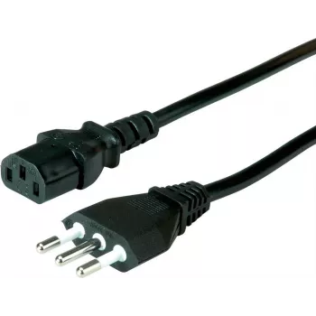 VALUE tīkla strāvas kabelis CEE 7/7 uz IEC C13 - 0,6 m, melns
