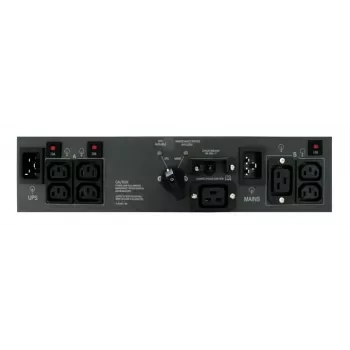 ABB PowerValue 11 RT Bypass PDU 16A - 1U skapja strāvas sadalītājs ar manuālo apiešanu, 1x C19 un 4x C13 ligzdas, IEC C20 ieeja