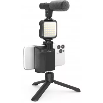 DigiPower DPS-VLG4 Vlogošanas satvēriena komplekts ar LED gaismu un mikrofonu