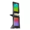 Antec ARGB GPU balsts, magnētiskā pamatne, augstuma regulēšana, adresējams RGB apgaismojums, alumīnija sakausējums, melns
