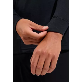 ODLO Merino 200 BL Vīriešu termoveļas tops ar puszipu un apkakli - Melns - XXL