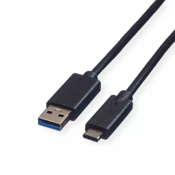 ROLINE USB 3.2 Gen 1 kabelis A uz C, 1m, melns