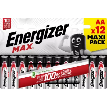 Energizer Max AA sārma baterijas, 1,5 V, 12 gab.