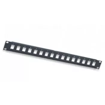 Intellinet 24-Port Keystone Patch Panel, 19 inch 1U, Nepildīts, Melns (513593)