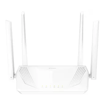 D-Link AX1500 Wi-Fi 6 divjoslu gigabitu maršrutētājs ar OFDMA, MU-MIMO, Beamforming, WPA3, 4 Gigabit LAN portiem, Smart Connect, vecāku kontroli, QoS, viesu tīklu, IPv6, piekļuves punkta režīmu, melns
