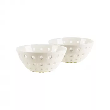 Guzzini Le Murrine 2 bļodu komplekts 12 cm Pearl/White/Pearl