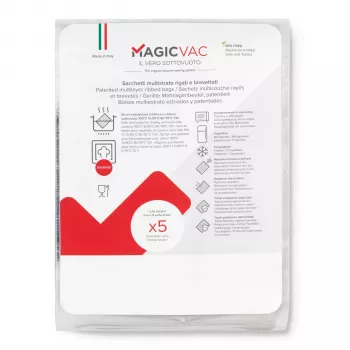 MagicVac 50 vakuuma maisiņi pārtikai 40x50 cm – reljefi, bez BPA, droši vārīšanai un sous vide