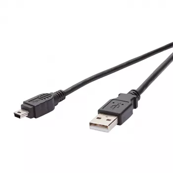 Vivanco VVITUSBMINI18MMK USB 2.0 A–Mini-B kabelis 1,8 m melns