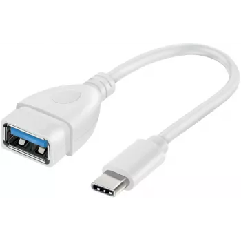 Vivanco USB-C–USB-A 3.0 adapteris 10 cm, balts (VVITUSBTY3FM01W)