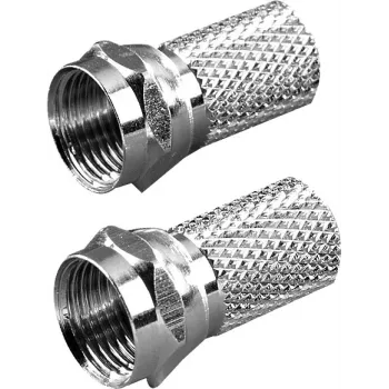 Vivanco F tipa kabeļa savienotājs 6.5 mm kabelim, 2 gab. (VVSATADAPTF65MM2P)