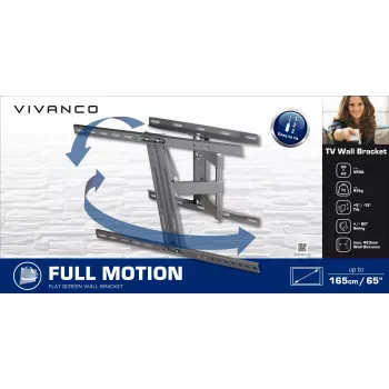 Vivanco grozāms TV sienas stiprinājums 65" 45 kg (VVTVVESA60045XLOK)