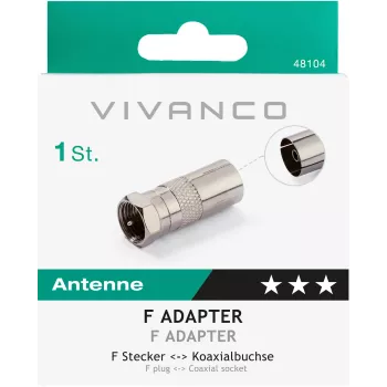 Vivanco adapteris F spraudnis – koaksiālā ligzda (VVSATCOAXSATMF)