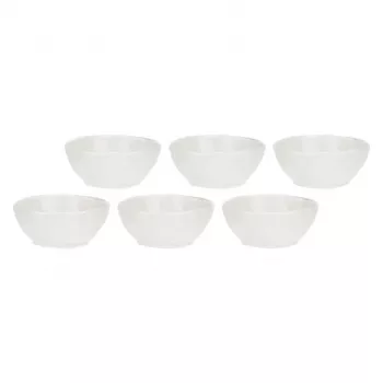 LA PORCELLANA BIANCA LUNIA 6 porcelāna bļodu komplekts 12 cm balts
