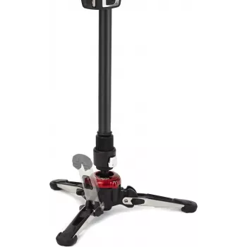 Manfrotto MVMXPROBASE šķidruma monopoda pamatne ar FLUIDTECH 3D kustību XPRO monopodiem, melna