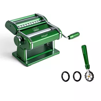 Marcato Atlas+ ar Pastawheel zaļā manuālā makaronu mašīna