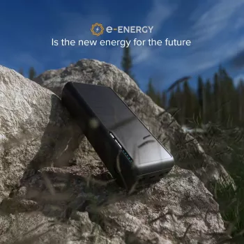SBS Solar Power Bank 20000 mAh ātrā uzlāde Melns