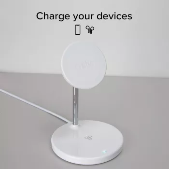 SBS uzlādes statīvs 2in1, balts (TEWIRMAG2IN1)