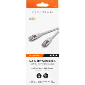 Vivanco CAT 5e patch kabelis 2 m (VVITLAN5E200W)