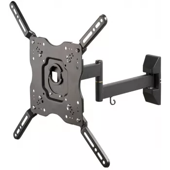 Vivanco Full Motion TV sienas kronšteins 32–55 collu ekrāniem līdz 35 kg, VESA 400x400, slīpums un pagrieziens, melns
