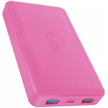 SBS TTBB10000FASTP 10000mAh ārējais akumulators, rozā