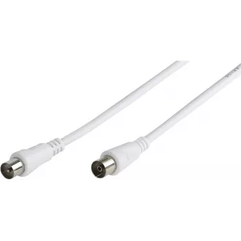 Vivanco koaksiālais antenas kabelis, spraudnis–ligzda, 75 Ohm, balts (VVAN150MFW)