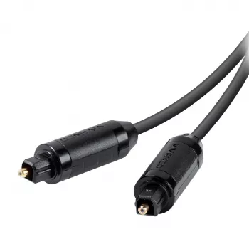 Vivanco VVATOSL30GK 3 m TOSLINK optiskais audio kabelis - zeltīti savienotāji, melns