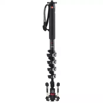 Manfrotto XPRO Monopod+ MVMXPROC5 oglekļa šķiedras 5 sekciju video monopods ar FLUIDTECH pamatni