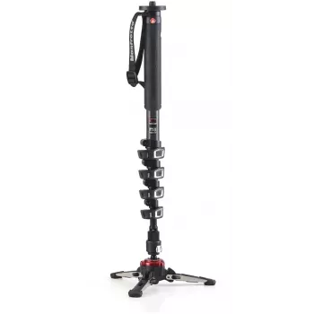 Manfrotto XPRO Monopod+ MVMXPROC5 oglekļa šķiedras 5 sekciju video monopods ar FLUIDTECH pamatni