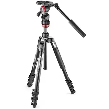 Manfrotto BEFREE Live Lever oglekļa šķiedras video statīvs ar šķidruma galvu