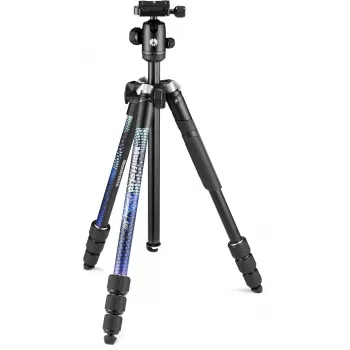 Manfrotto MKELMII4BL-BH Element MII 4 sekciju alumīnija statīvs ar lodveida galvu, zils