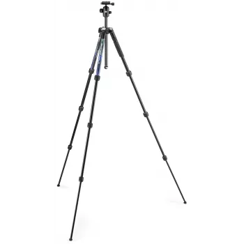 Manfrotto MKELMII4BL-BH Element MII 4 sekciju alumīnija statīvs ar lodveida galvu, zils