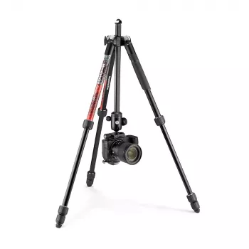 Manfrotto MKELMII4RD-BH Element MII 4 sekciju alumīnija statīvs ar lodveida galvu, sarkans
