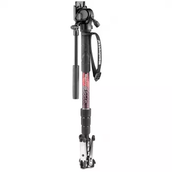 Manfrotto Element MII video monopods ar 400 Series šķidruma galvu, alumīnijs (MVMELMIIA4LIVE)