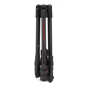 Manfrotto MKBFRTC4GTFB-3W Befree GT oglekļa šķiedras ceļojuma statīvs ar 3-virzienu šķidruma galvu, vērpjamiem fiksatoriem, 10kg slodzi, 164cm maksimālo augstumu, melns