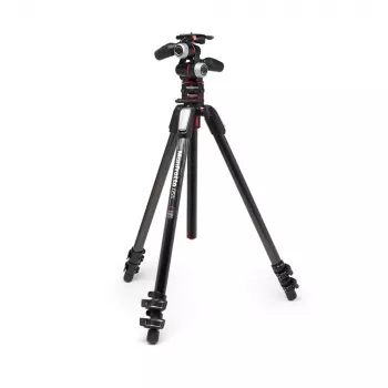 Manfrotto MK055CXPRO33WQR oglekļa šķiedras 3 sekciju statīvs ar XPRO 3-virzienu galvu