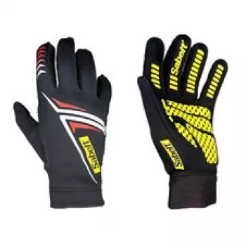 Sabelt G34 Sim Gloves Touchscreen saderīgi silikona plaukstas sacīkšu cimdi, melni, L izmērs