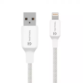 Tactical Stitch Thread USB-A uz Lightning kabelis, 1 m, balts