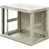 DSIT 12U Reversible sienas servera skapis ar stikla durvīm, balts, 600x600x635 mm