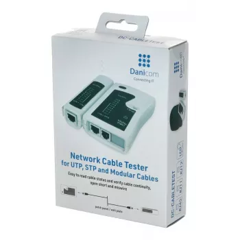 DSIT tīkla kabeļu testeris RJ11 RJ12 RJ45 ISDN Cat5 Cat5e Cat6 Cat6a UTP STP ar LED indikāciju