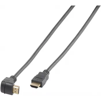 Vivanco High Speed HDMI kabelis ar Ethernet, 90 grādu leņķa, 1,5 m, melns (VVVHDMI30M1M90K)