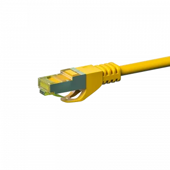 DSIT Cat.7 S/FTP PiMF RJ45 tīkla vads, 10m, dzeltens, 10Gbps, 600MHz, LSZH