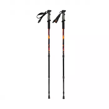 CMP Bern 3 sekciju pārgājienu nūjas, alumīnijs 7075, melnas/oranžas, 65-135 cm