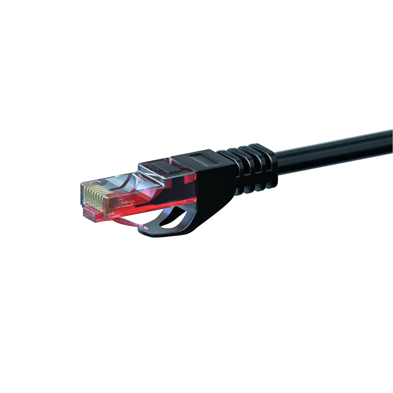 DSIT CAT6 tīkla kabelis U/UTP 15 m melns 100% varš (DC-60-150)
