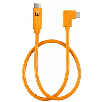 Leņķa USB-C–USB-C kabelis tethering fotografēšanai Tether Tools TetherPro 50 cm, Orange (CUCRTC1-ORG)